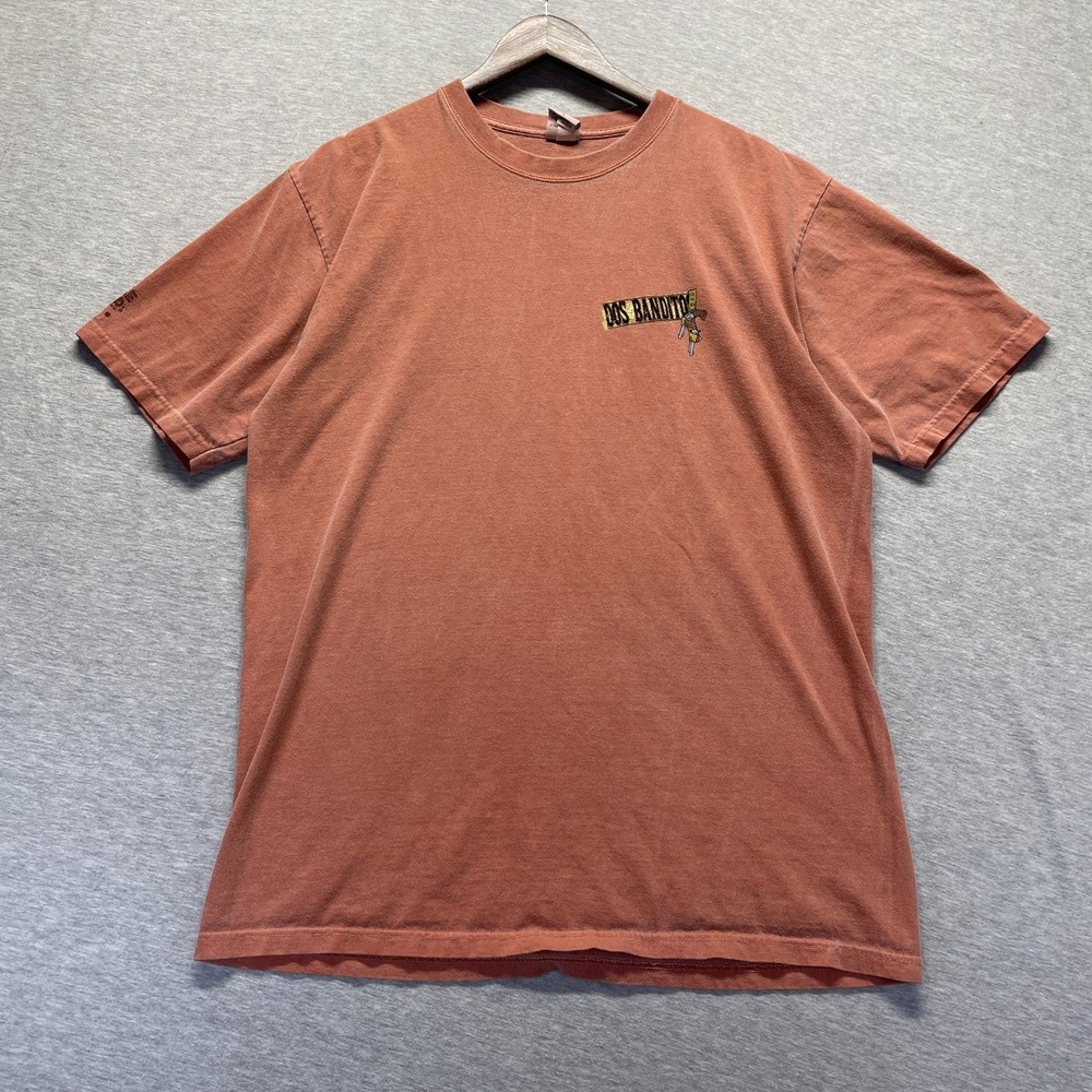 VTG Crazy Shirts Dos Banditos Good Peppers Gone Bad T Shirt Mens L Salmon Orange